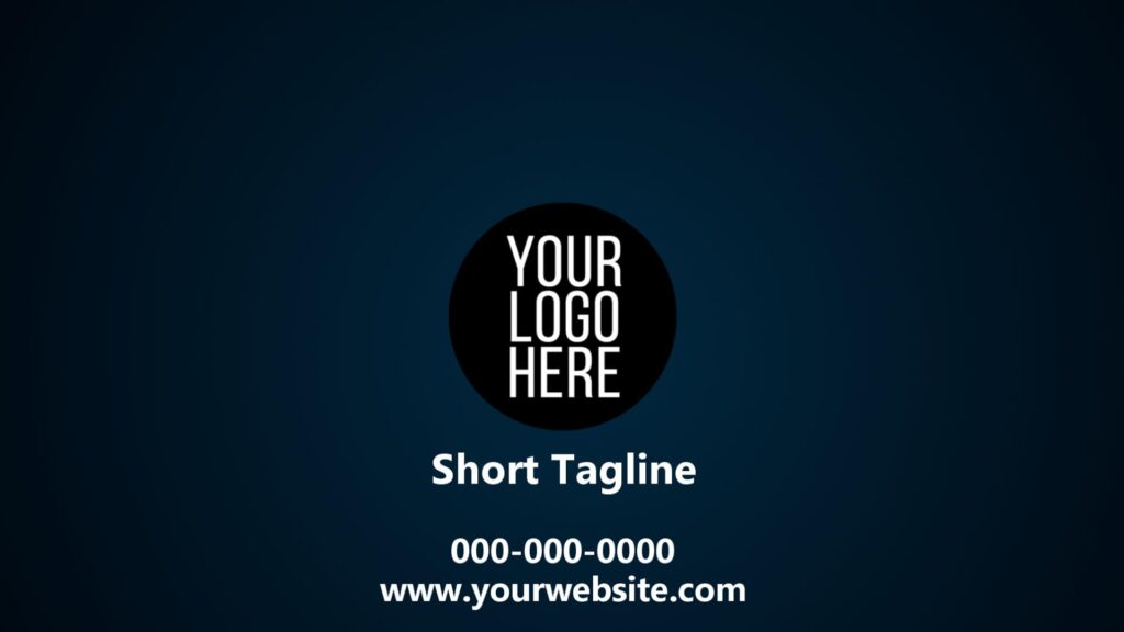 Your logo in video and website URL